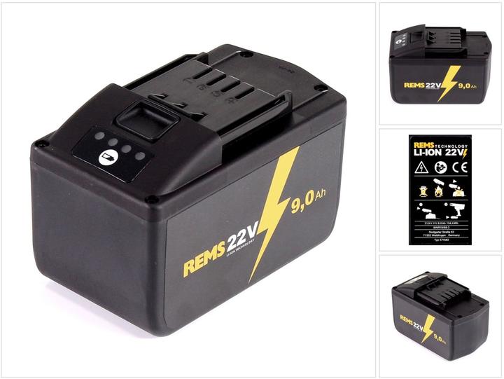 Actual product image Rems Battery Li-Ion 21,6V (22V max) 9,0Ah ( 571583 R22 )