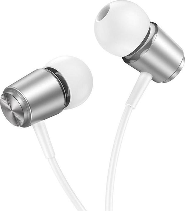 Actual product image Hoco - Wired Earphones (M108) - Jack 3.5mm with Microphone, 1.2m - White (Cable)