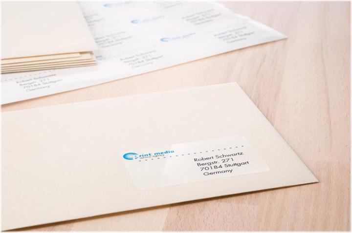 Produktbild HERMA Transparente Adressetiketten A4