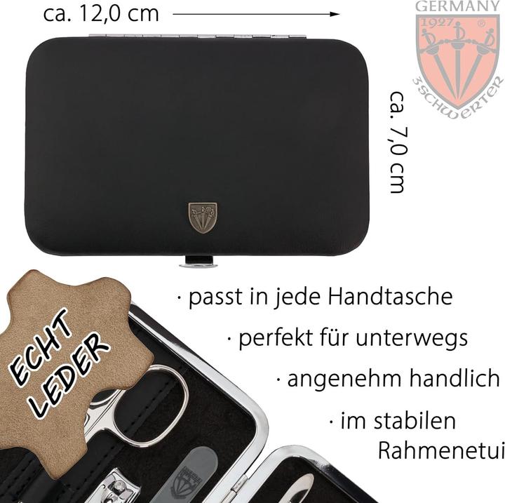 Produktbild Kellermann Maniküreset SCHWARZ / ECHT LEDER