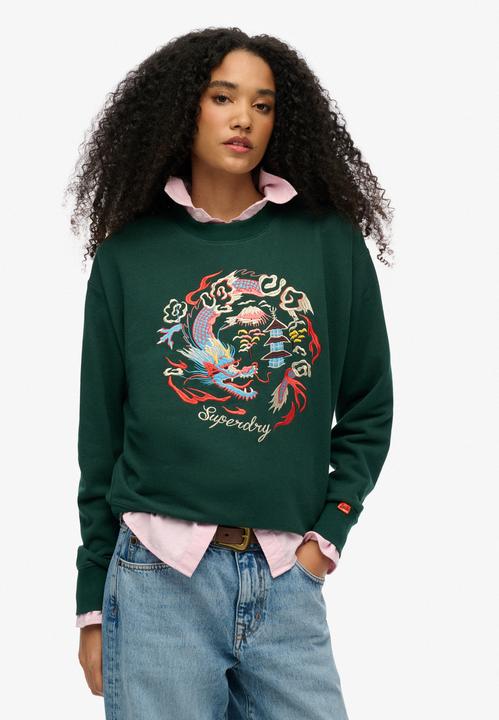 Produktbild Superdry Lässiges Suika Sweatshirt mit Rundhalsausschnitt und Stickerei (XS)