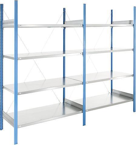 Actual product image eurokraft pro Shelf plug-in rack, blue / galvanized