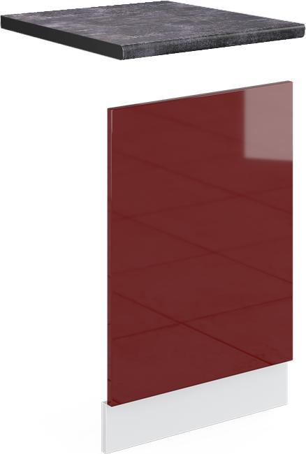 Bordeaux high gloss, Red high gloss, White