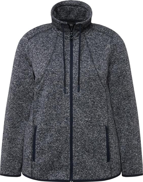 Image du produit Ulla Popken Veste en maille polaire, motif losantes, col montant et poches zippées (58)