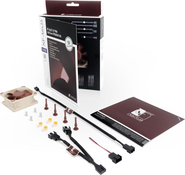 Produktbild Noctua NF-A6x25 5V PWM Computergehäuse Ventilator 6 cm Beige (60 mm, 1 x)