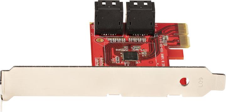Image du produit StarTech com 4P6G-PCIE-SATA-CARD, PCIe, SATA, PCIe 3.0, Rouge, ASMedia - ASM1164, 6 Gbit/s