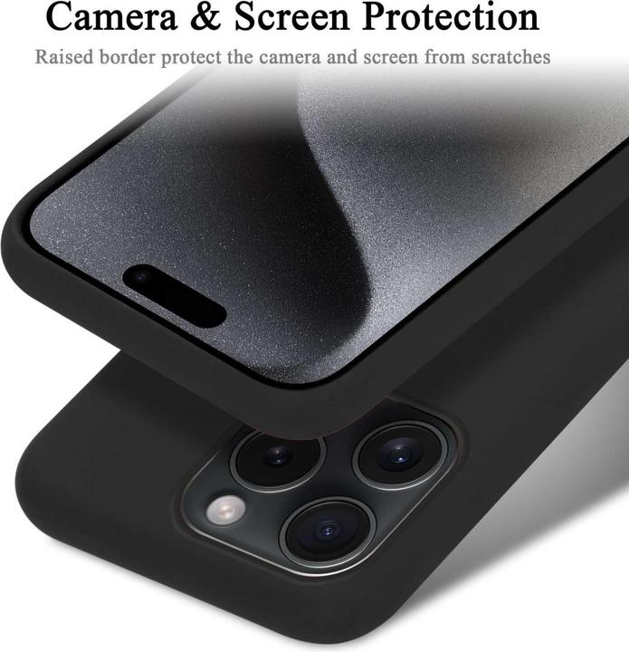 Actual product image Cadorabo Bumper Case for Apple iPhone 15 PRO MAX TPU Liquid Silicone Cover for Apple iPhone 15 PRO MAX (Apple iPhone 15 Pro Max)