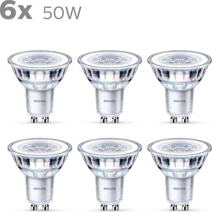 Produktbild Philips LED (GU10, 4.60 W, 355 lm, 6 x, F)