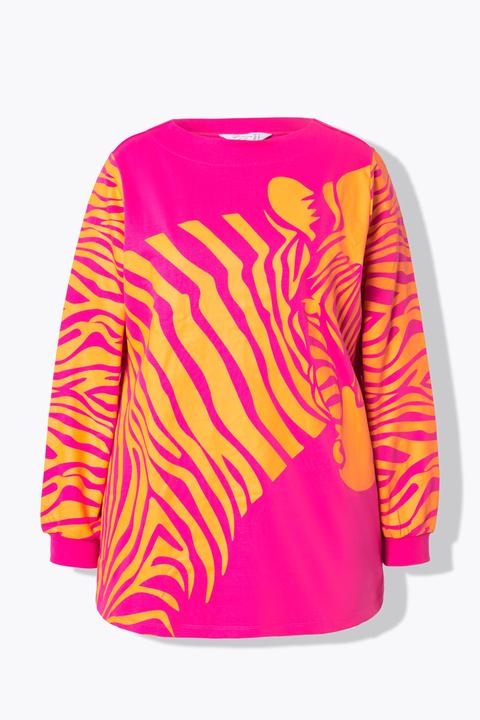 Produktbild Miamoda Sweatshirt, A-Linie, Zebra-Muster, weiter Langarm (48)