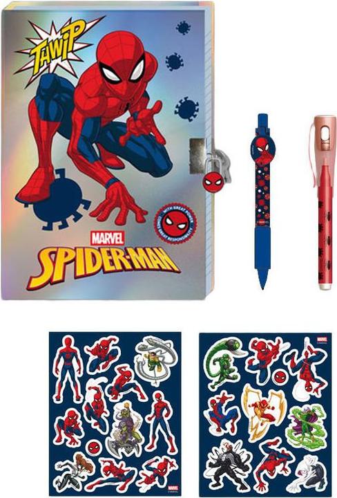 Actual product image Diakakis Spiderman UV-Stift-Tagebuch
