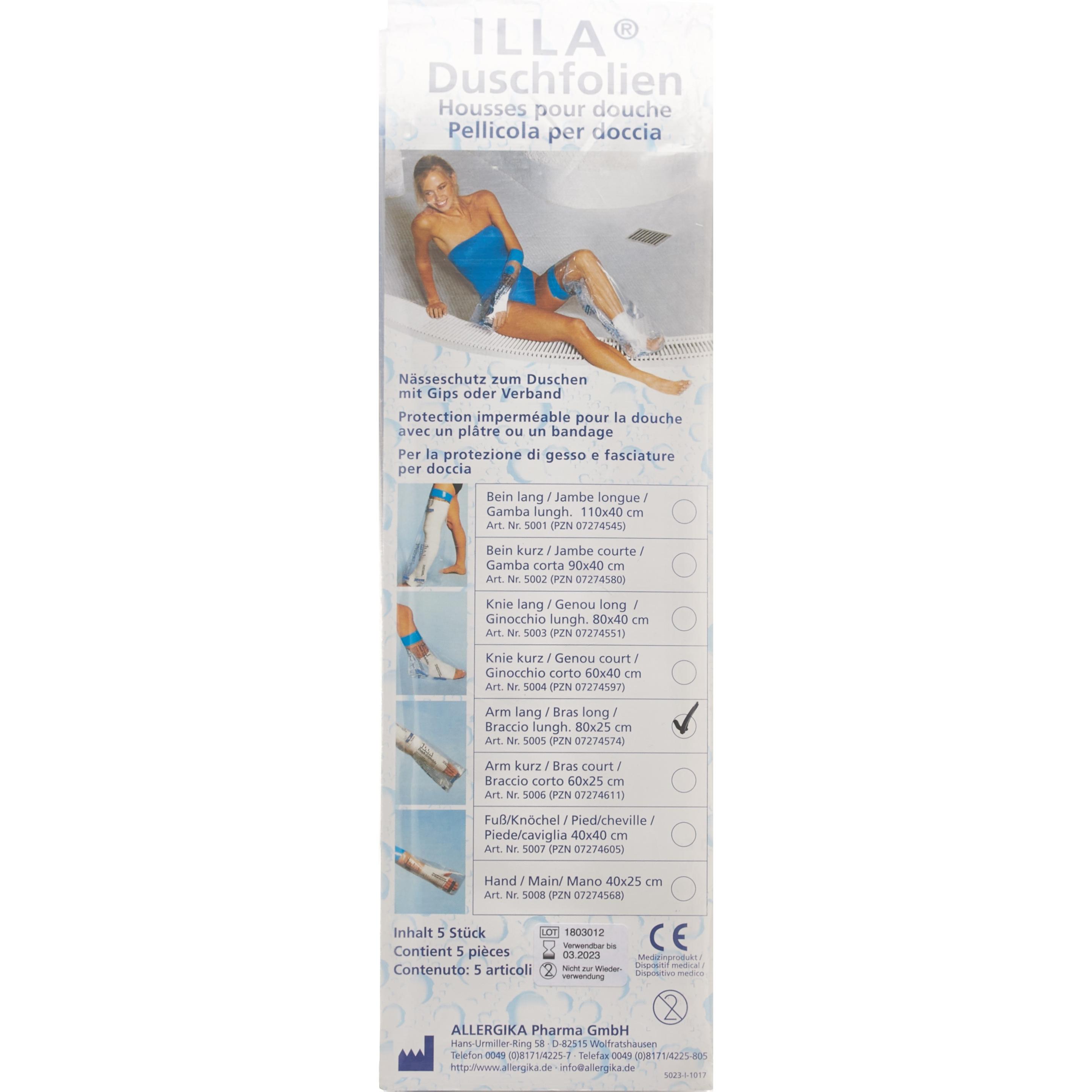 Illa, Senioren Alltagshilfe, Dusch Schutzfolie 80x25cm Arm (Duschen / Baden)