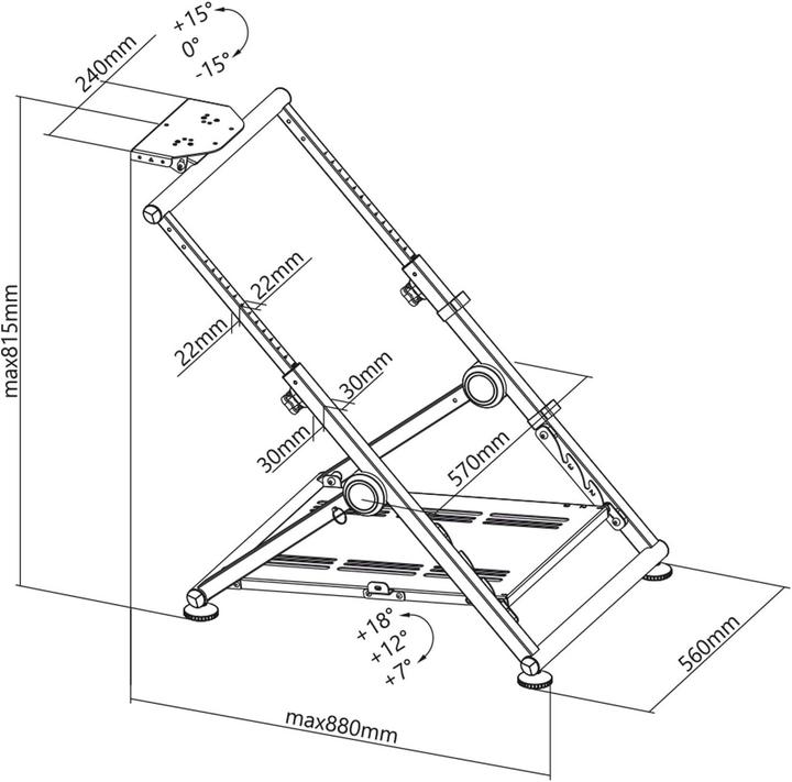Actual product image NanoRS Klappständer für Rennlenkrad (RS-155)