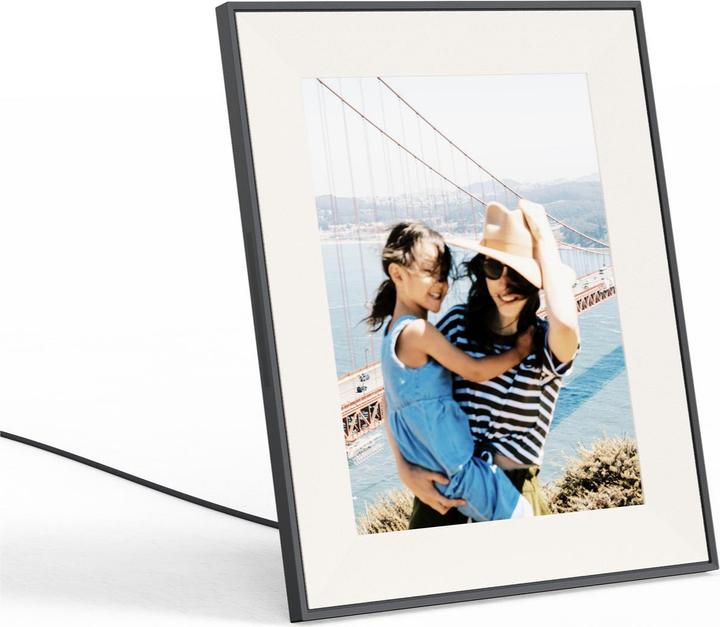 Actual product image Aura Frames Photoframe - Aspen - Ink with Paper Mat (12", 1600 x 1200 pixels)