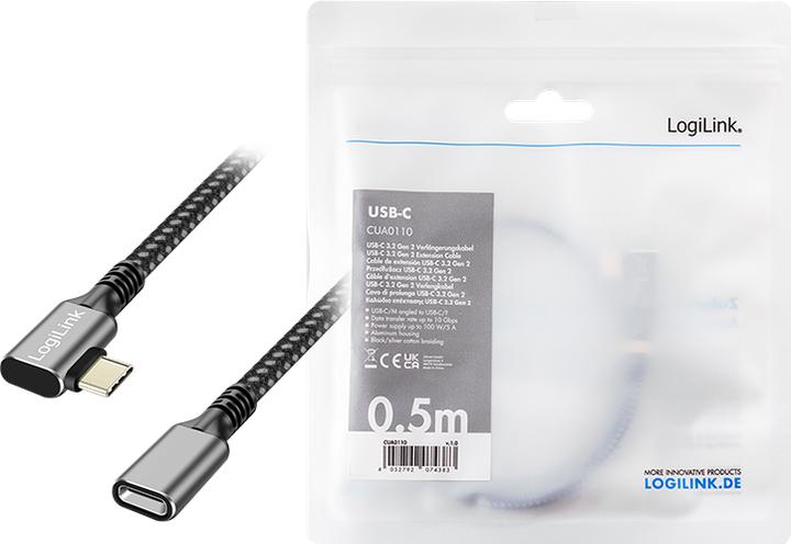 Image du produit LogiLink USB C — USB C (0.50 m, USB 3.2 Gen 2, 100 W)