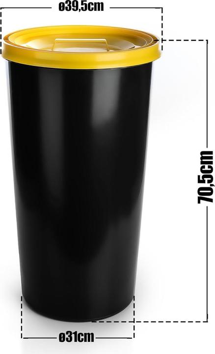 Produktbild BigDean Wetterfeste Mülltonne mit luftdichtem Deckel (60 l)