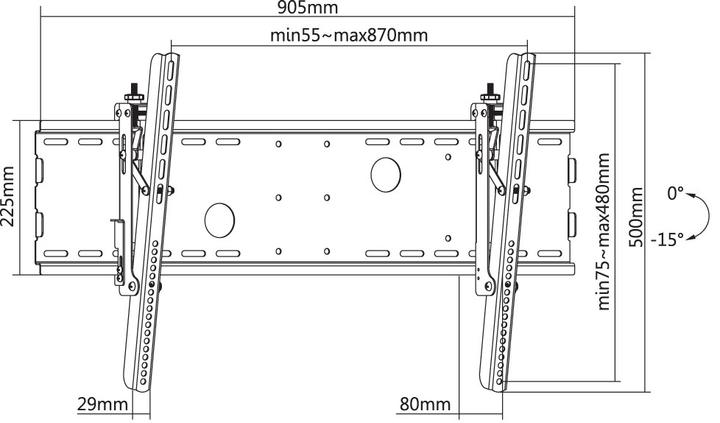 Actual product image Reflecta PLANO Flat 70-8040T (Wall, 75 kg, 37" - 70")