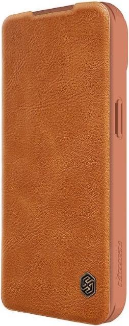 Actual product image Nillkin Qin Pro Leather Flip Camera Cover Case for iPhone 15 Plus - Brown (Apple iPhone 15 Plus)