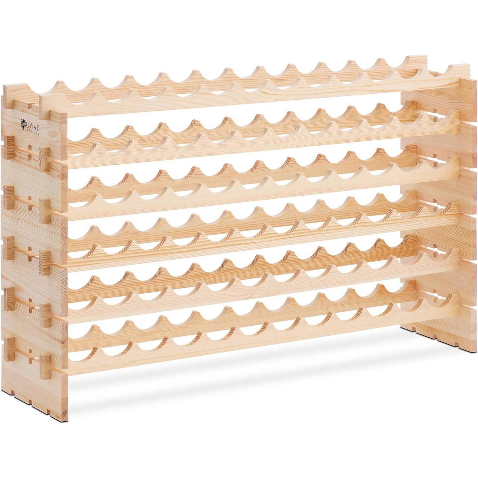 Royal Catering, Weinregal, Modernes Gastro-Weinregal Holz für bis zu 72 Flaschen Flaschenregal Weinständer
