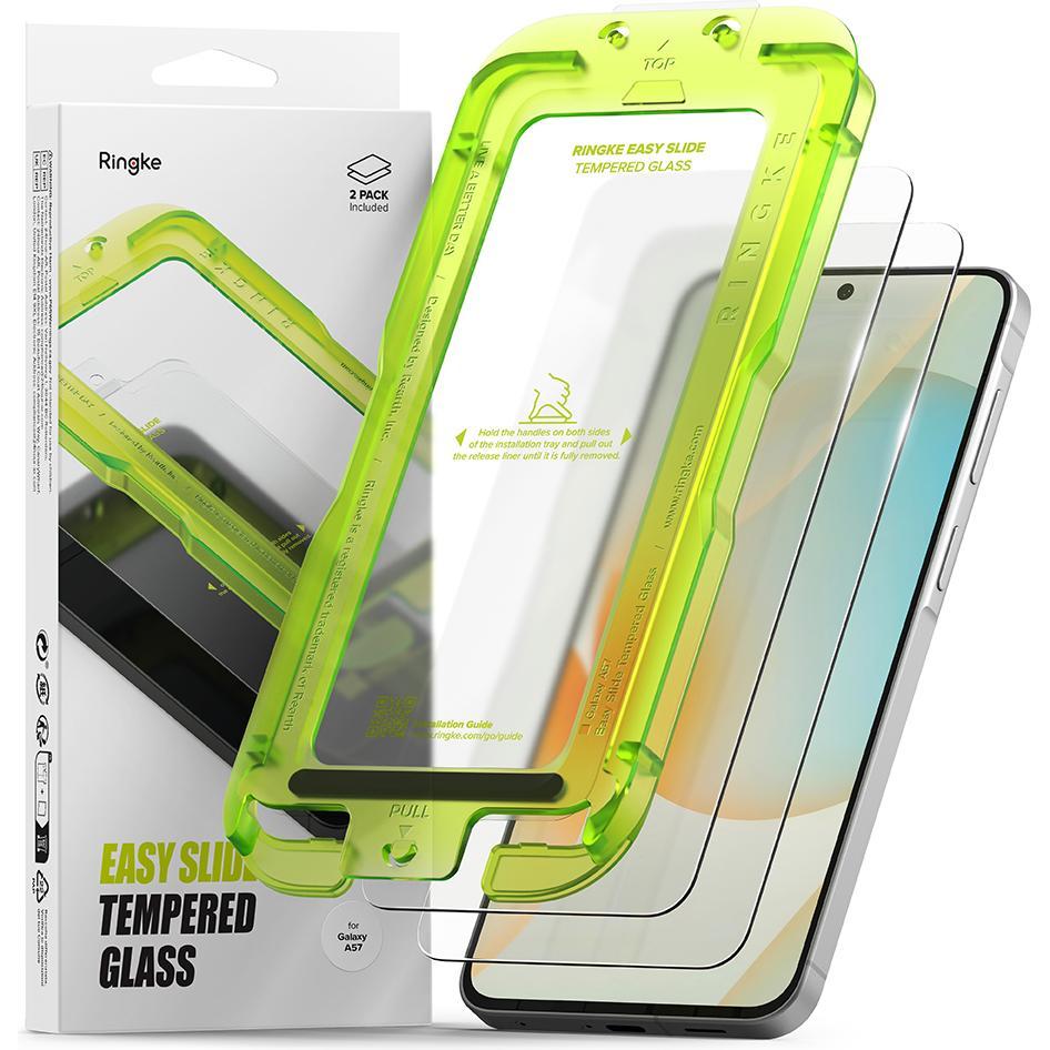 Ringke - Easy Slide Tempered Glass (2 pack) - Samsung Galaxy A57 5G - Clear (2 pz., Samsung Galaxy A5), Pellicola protettiva smartphone, Trasparente