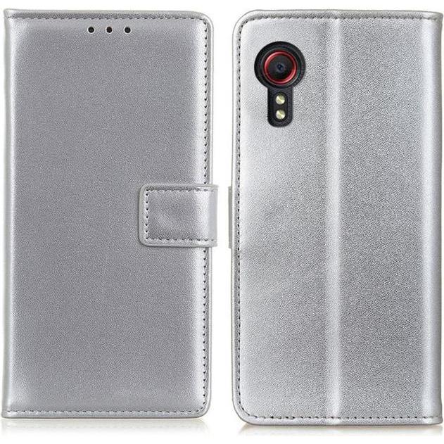Thumbnail - MU Classic Classic II Leder Bookcover Series (Samsung Galaxy Xcover 5), Smartphone Hülle, Silber
