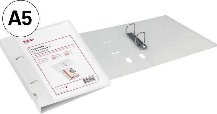 Actual product image Kolma Ring binder Vario A5 2 rings filling height 2 cm colourless (A5, 20 mm, 1 Piece)