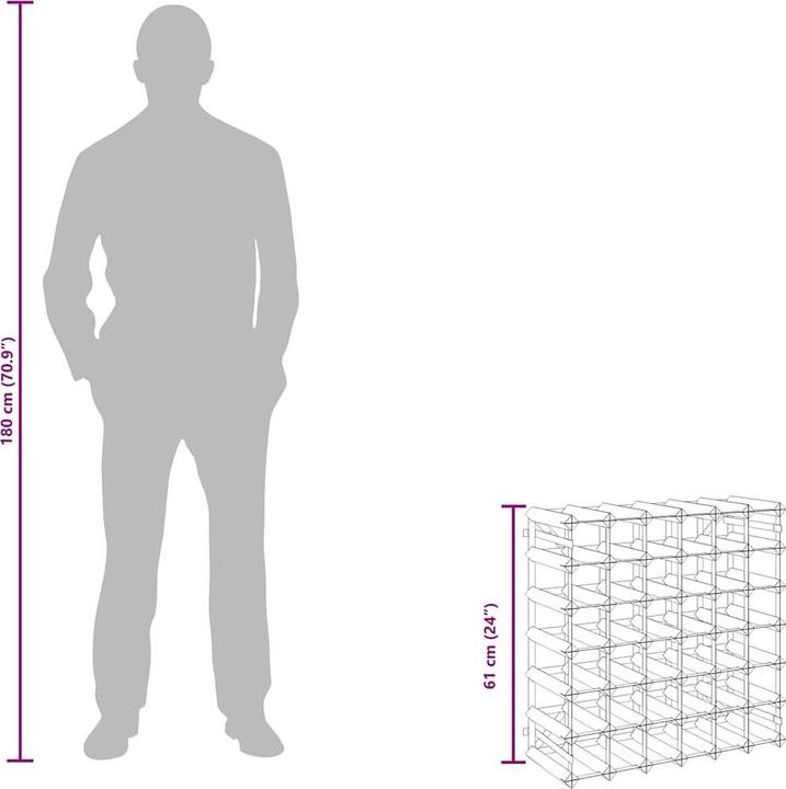 Actual product image vidaXL Dorkas (61 x 22,5 x 61 cm, 42 Fl.)