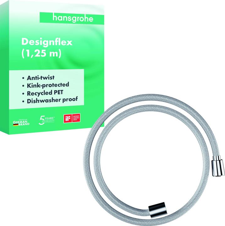 Image du produit hansgrohe Designflex flexible de douche textile, longueur 1250mm, 28220 (125 cm)