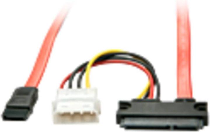 Image du produit Lindy Câble SATA alimentation interne, 4 pôles, SATA 7 pôles (50 cm, SATA III)