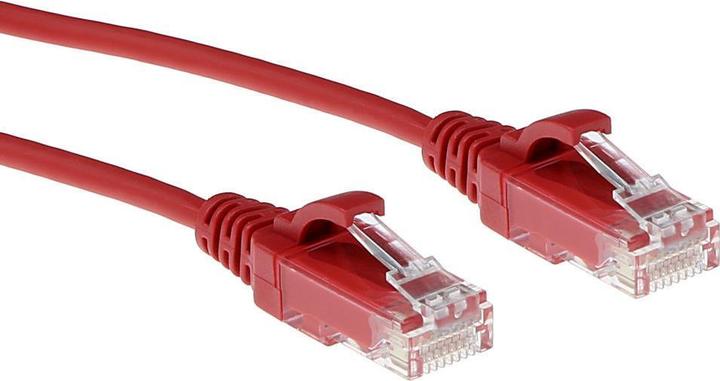 Produktbild ACT Red 10 meter LSZH U/UTP CAT6 datacenter slimline patch cable snagless with RJ45 connectors (U/UTP, CAT6, 10 m)