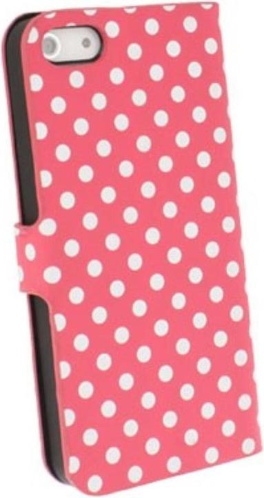 Actual product image König Design Protective cover mobile case (flip landscape) for mobile Apple iPhone 5 & 5s Pink / White (Apple iPhone 5)