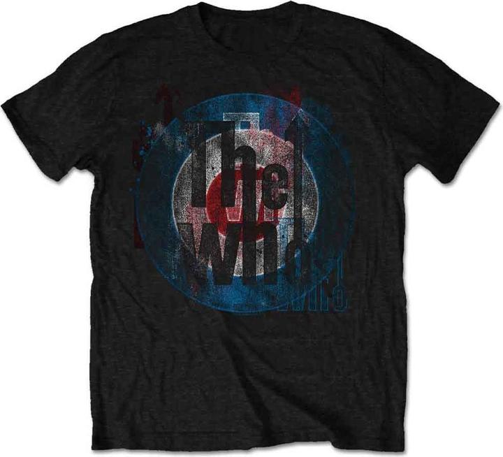 Produktbild The Who Men's Target Texture T-Shirt, Black, Large (Size:Large) (L)