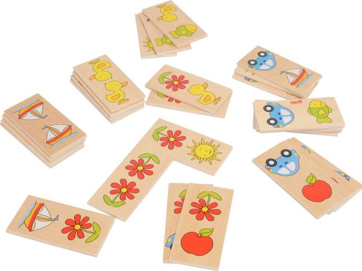 Produktbild Goki Holz-Domino (Deutsch, Englisch, Französisch, Italienisch, 2 Spieler)