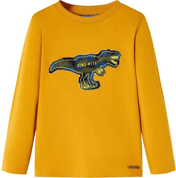 Immagine prodotto vidaXL Camicia da bambino a maniche lunghe ocra 92,Materiale: 100 % cotone,Colore (92)