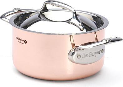 Image du produit de Buyer Inocuivre Casserole avec couvercle (16 cm, Casserole, Cuivre)