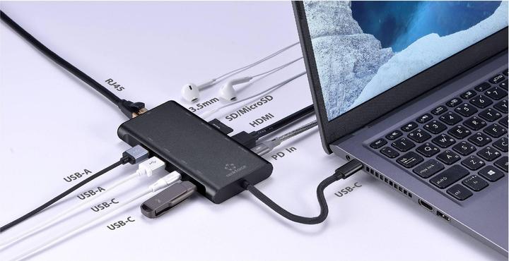 Produktbild Renkforce RF-USBHA-500 10 Port USB 3.2 Gen 2-Hub mit zusätzlichem USB-C®-Eingang (USB-C, 10 Ports)