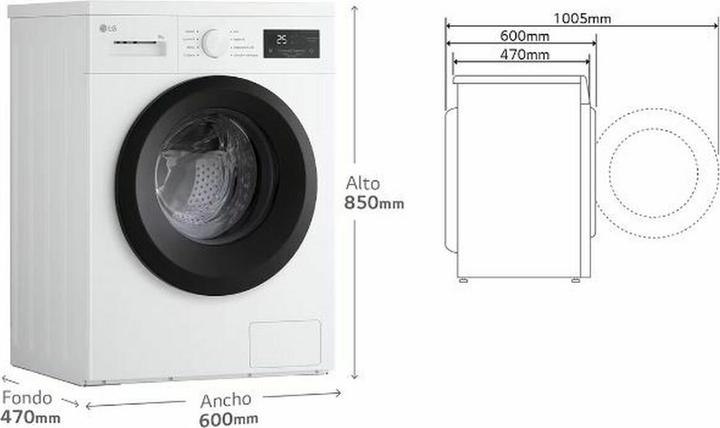 Produktbild LG Washing machine 1400 rpm 8 kg (8 kg, Links)