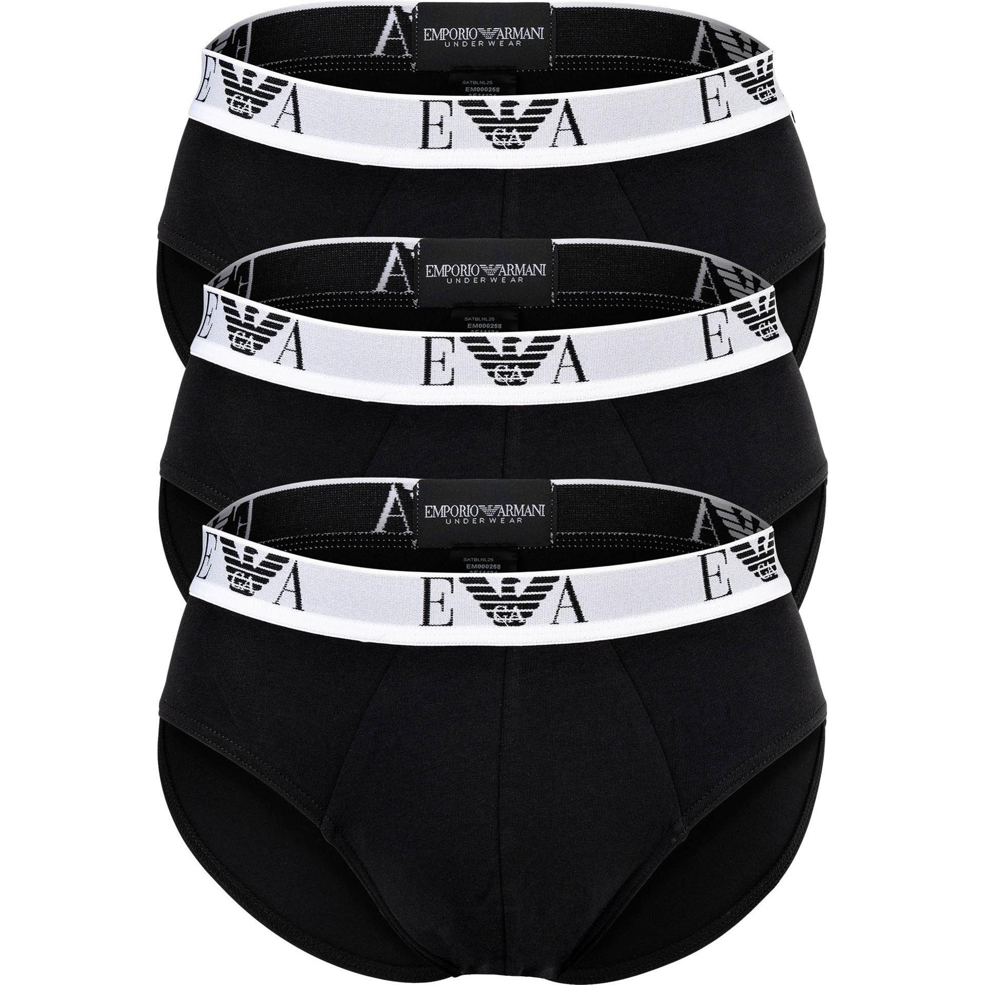 Emporio Armani, Herren, Unterhosen, Bold Monogram, Schwarz, (XL, 3er Pack)