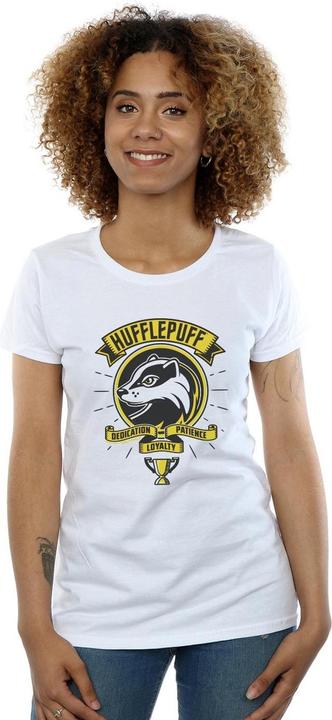 Actual product image Womens/Ladies Hufflepuff Toon Crest Cotton T-Shirt (L)