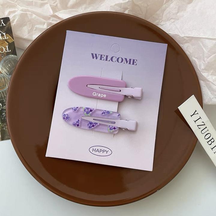 Actual product image Activity Board 2pcs Cute Fruit Pattern Hair Clips - Stylish & Durable Resin, Perfekt für Casual Attire, Hair