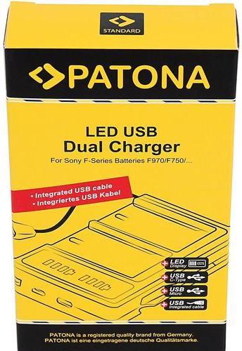 Immagine prodotto Patona Caricatore USB Sony NP-FM50, NP-F550, NP-F750 e NP-F970 (Caricabatterie per fotocamere)