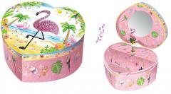 Produktbild Pulio Pecoware herzförmige Spieluhr – Flamingo