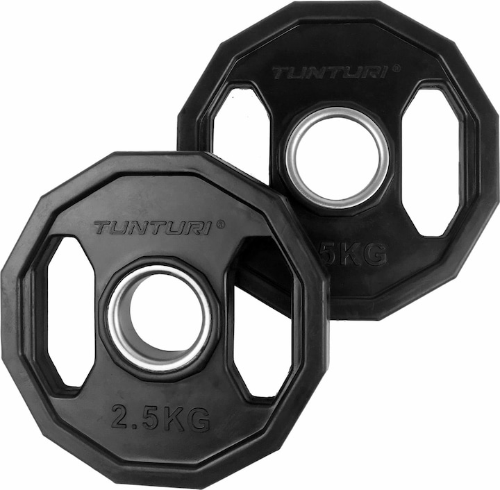 Actual product image Tunturi Gummiertes 2.5 kg Hantelscheibenpaar 50 mm (2 x 2.5 kg)
