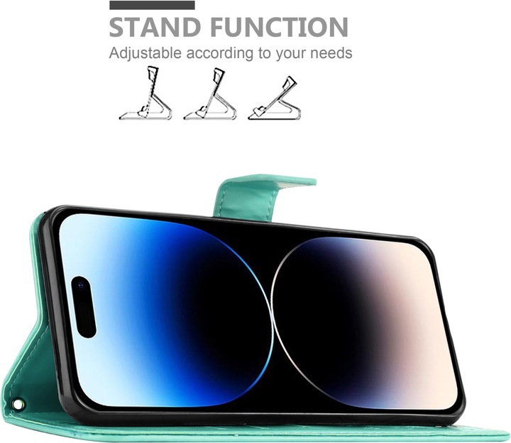 Immagine prodotto Cadorabo Cover per Apple iPhone 14 PRO MAX in stile libro a fiori (Apple iPhone 14 Pro Max)