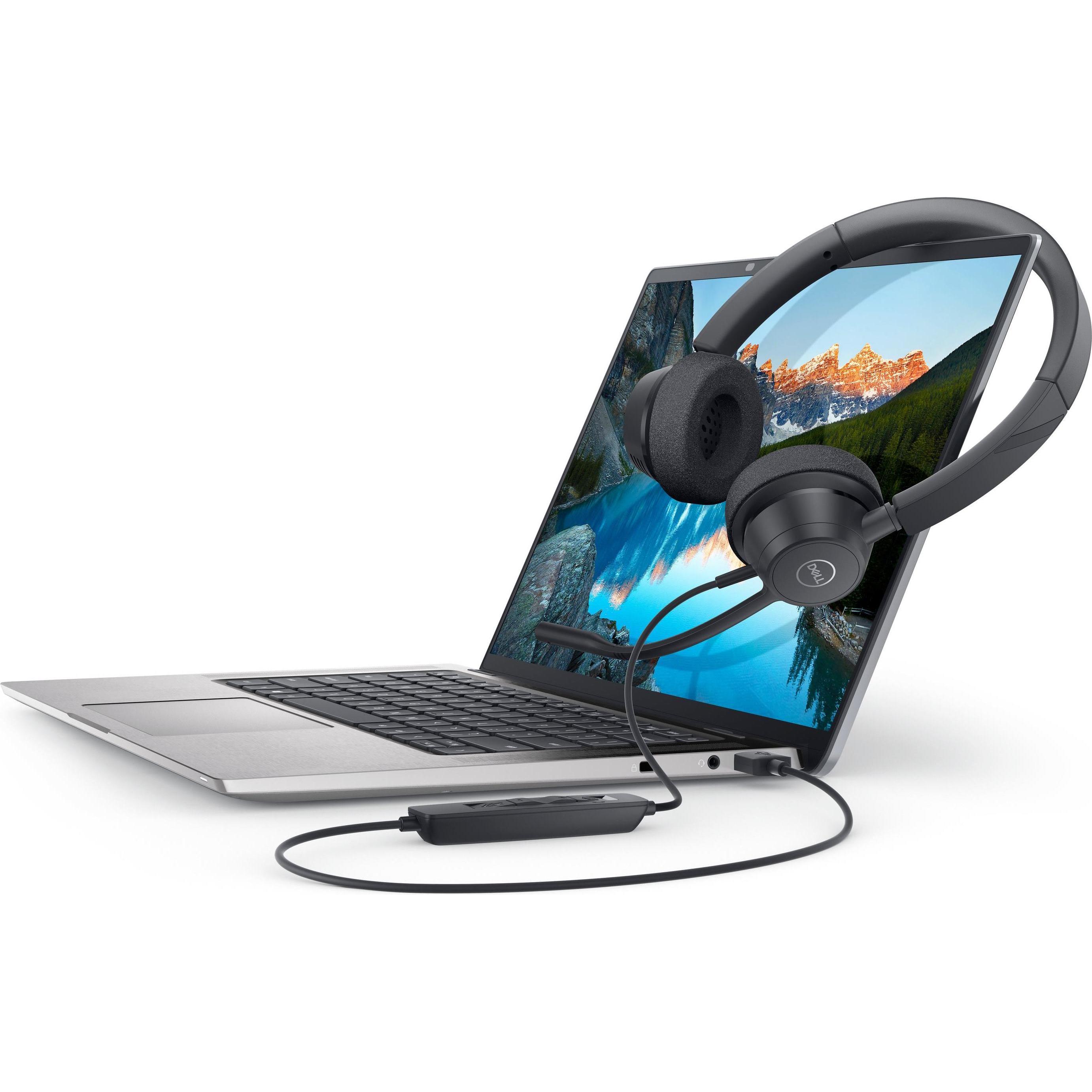 Thumbnail - Dell WH3022 (Kabelgebunden, USB-A), Office Headset, Schwarz