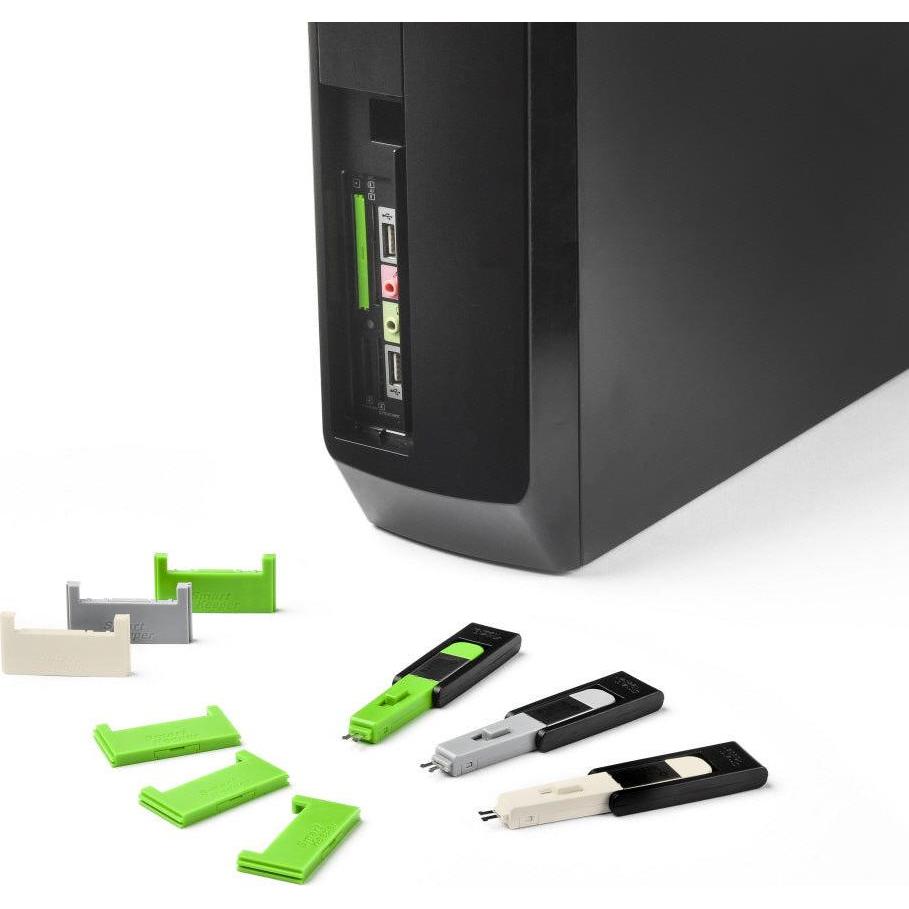 Thumbnail - Smart Keeper 4 x CF Port Schlösser mit 1 x Mini Typ Schlüssel, Notebook Security, Grau
