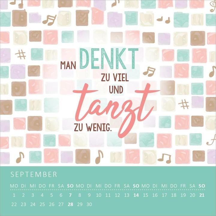 Actual product image Mini monthly calendar Glückssträhnchen st (11.5 x 11.5 cm, Hardcover, German)