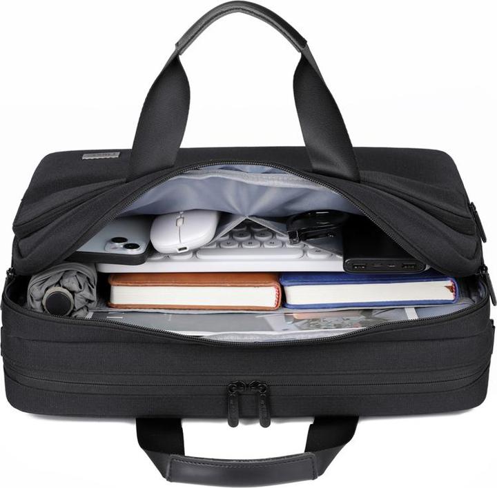 Actual product image Okade - MacBook / Laptop-Tasche, 15.6-16 Zoll - Gepolsterte Notebook-Hülle mit Schultergurt, Grau (16")