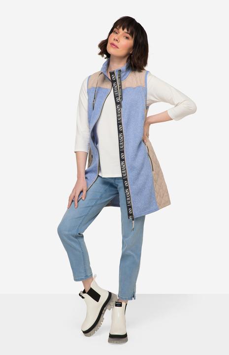 Produktbild Laurasøn Strickfleece-Weste, Stepp-Einsätze, Stehkragen, Zipper (M)