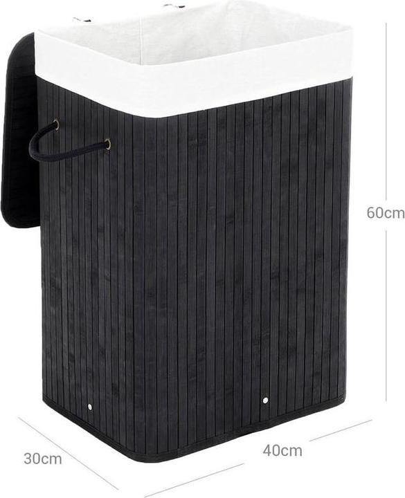 Produktbild Songmics Wäschesammler schwarz (72 l)