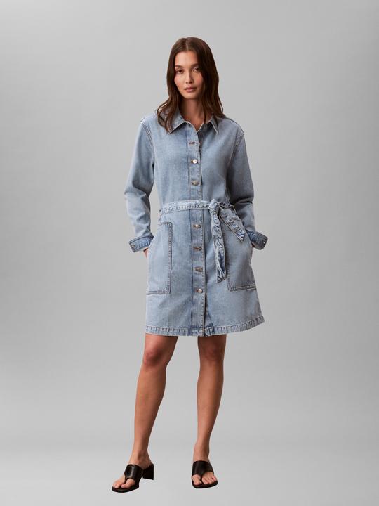Image du produit Calvin Klein Robe courte en jean ceinturée (M)